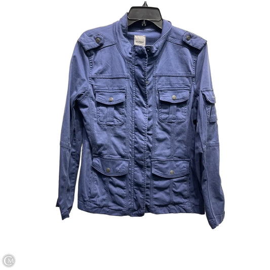 Jacket Utility By Kensie In Blue Denim, Size: L