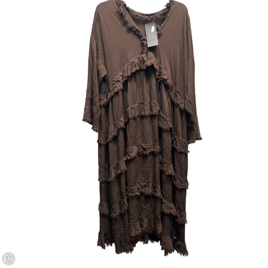 Dress Casual Maxi By Clothes Mentor In Brown, Size: Xl