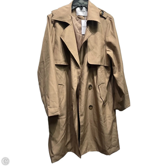 Coat Trench Coat By Clothes Mentor In Tan, Size: Xxl