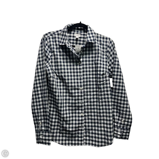 Top Long Sleeve By J. Crew In Blue & White, Size: S