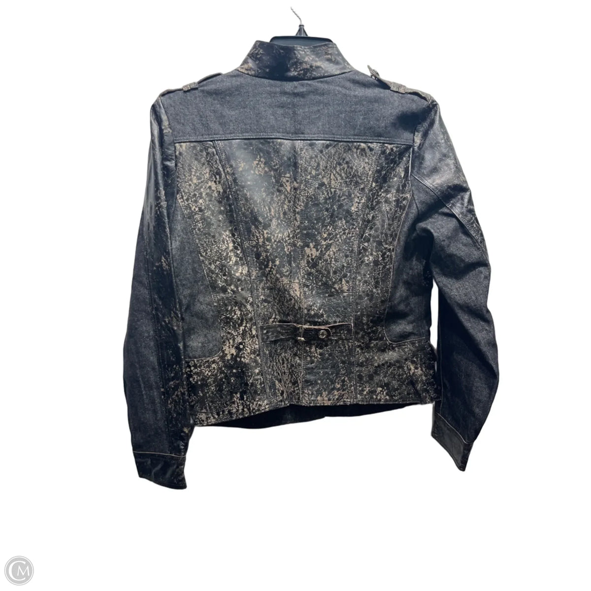 Jacket Leather By H & D In Black & Tan, Size: M