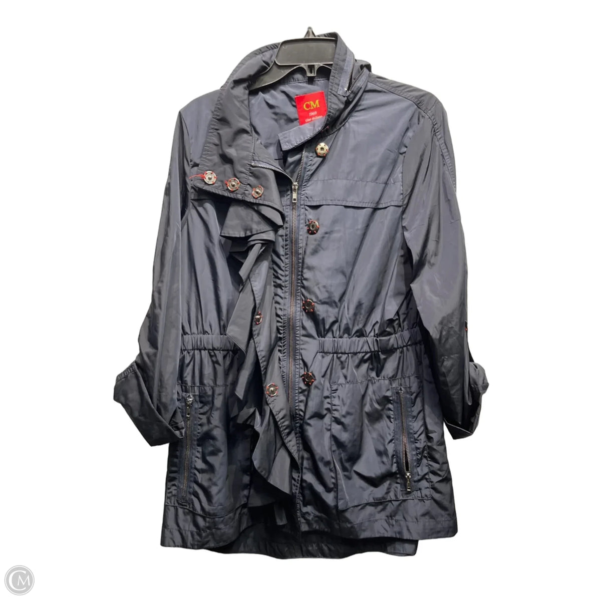 Jacket Windbreaker By Clothes Mentor In Navy, Size: M