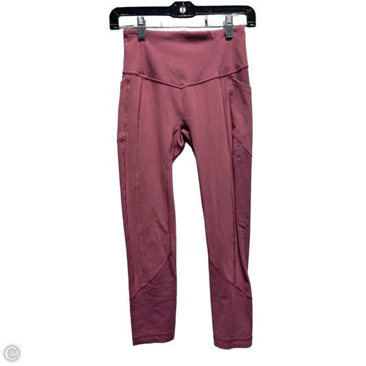 Athletic Leggings By Lululemon In Pink, Size: 4