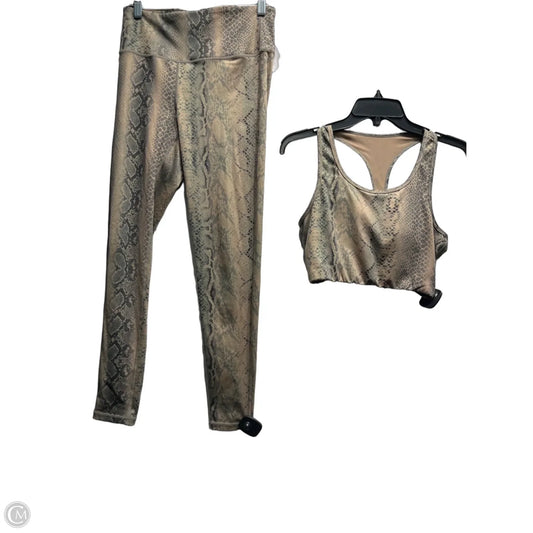 Pants Set 2pc By Mono B In Green & Tan, Size: 6