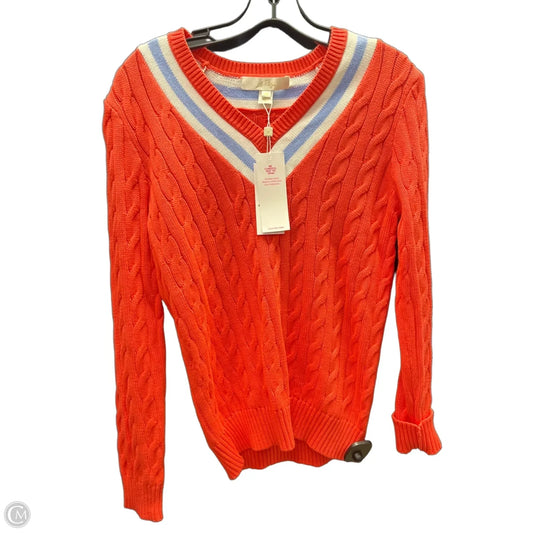 Sweater Designer By Lilly Pulitzer In Red & White, Size: Xs
