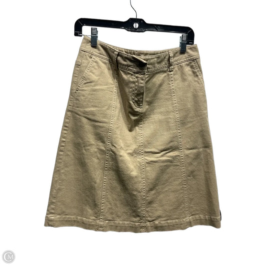 Skirt Midi By Boden In Tan Denim, Size: S