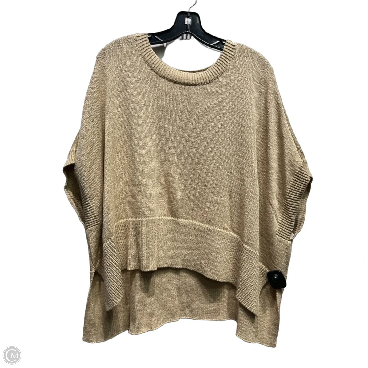 Sweater Short Sleeve By Chicos In Tan, Size: M