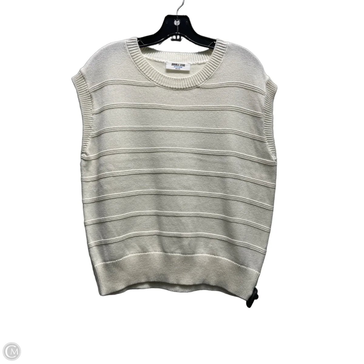 Sweater Short Sleeve By Double Zero In Cream, Size: M