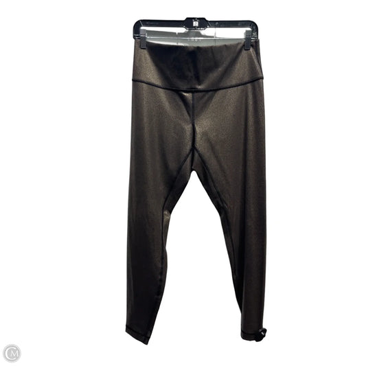 Athletic Leggings By Lululemon In Black & Gold, Size: 12