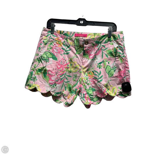 Shorts Designer By Lilly Pulitzer In Green & Pink, Size: 4