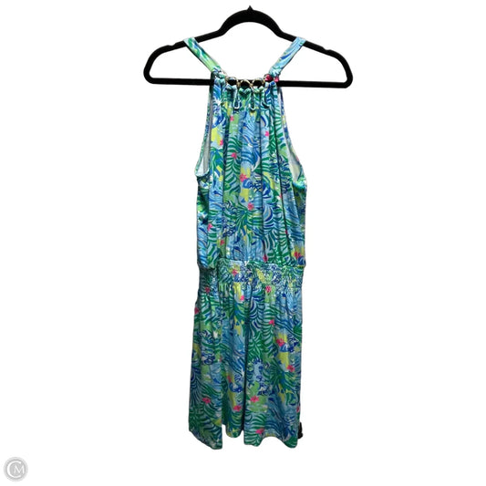 Romper Designer By Lilly Pulitzer In Blue & Green, Size: S