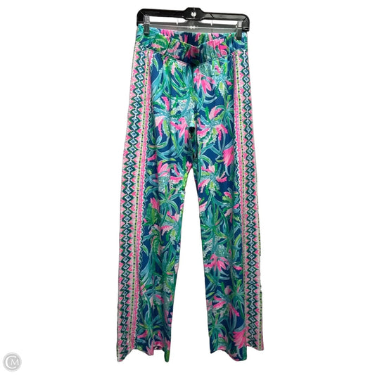 Pants Designer By Lilly Pulitzer In Green & Pink, Size: S