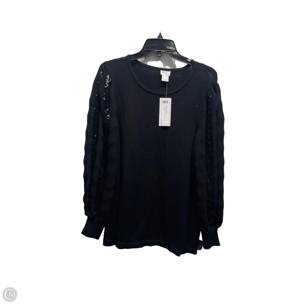 Sweater By Chicos In Black, Size: L