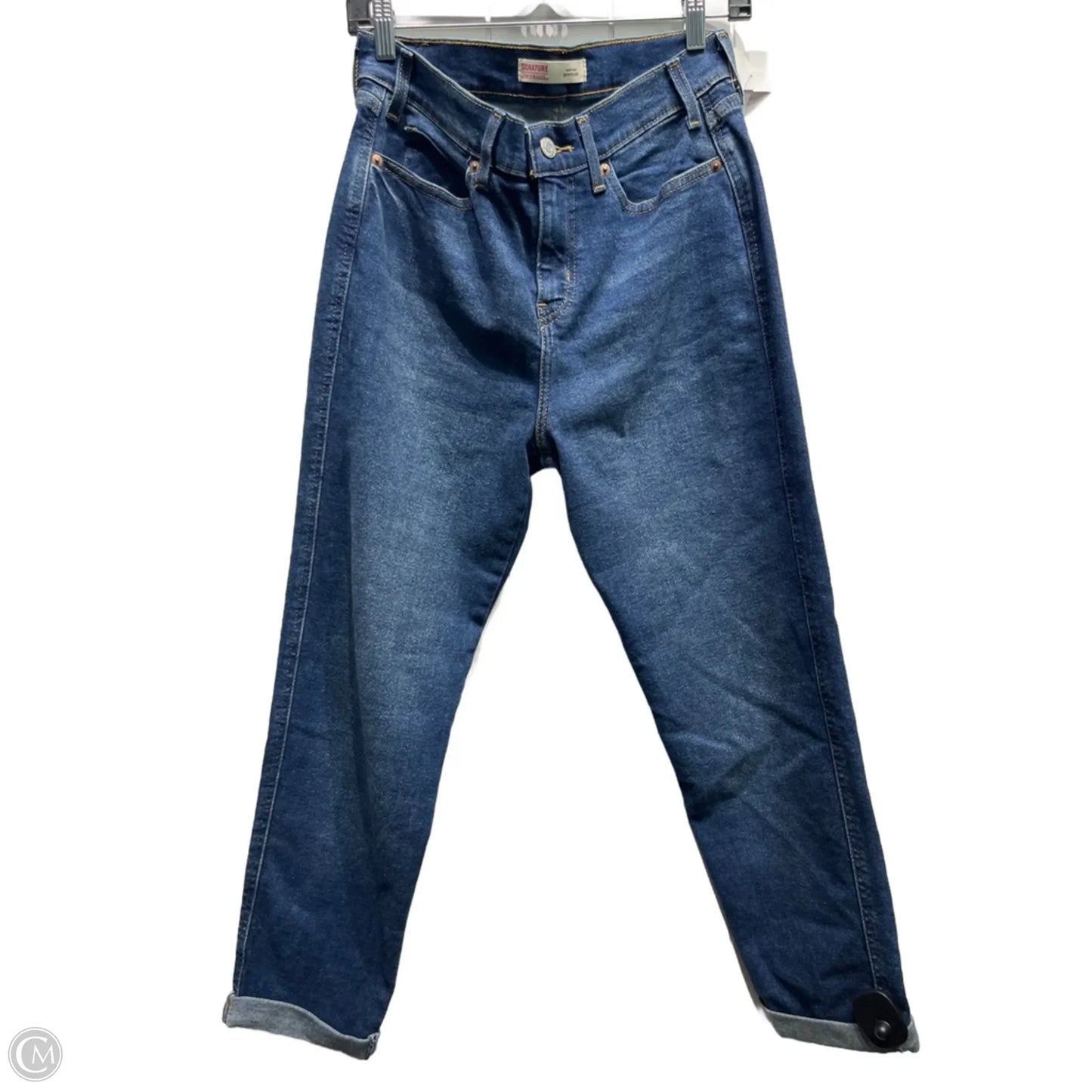 Jeans Boyfriend By Levis Signature In Blue Denim, Size: 4