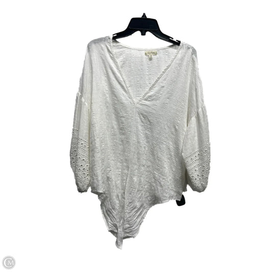 Top 3/4 Sleeve By Max Studio In White, Size: Xl