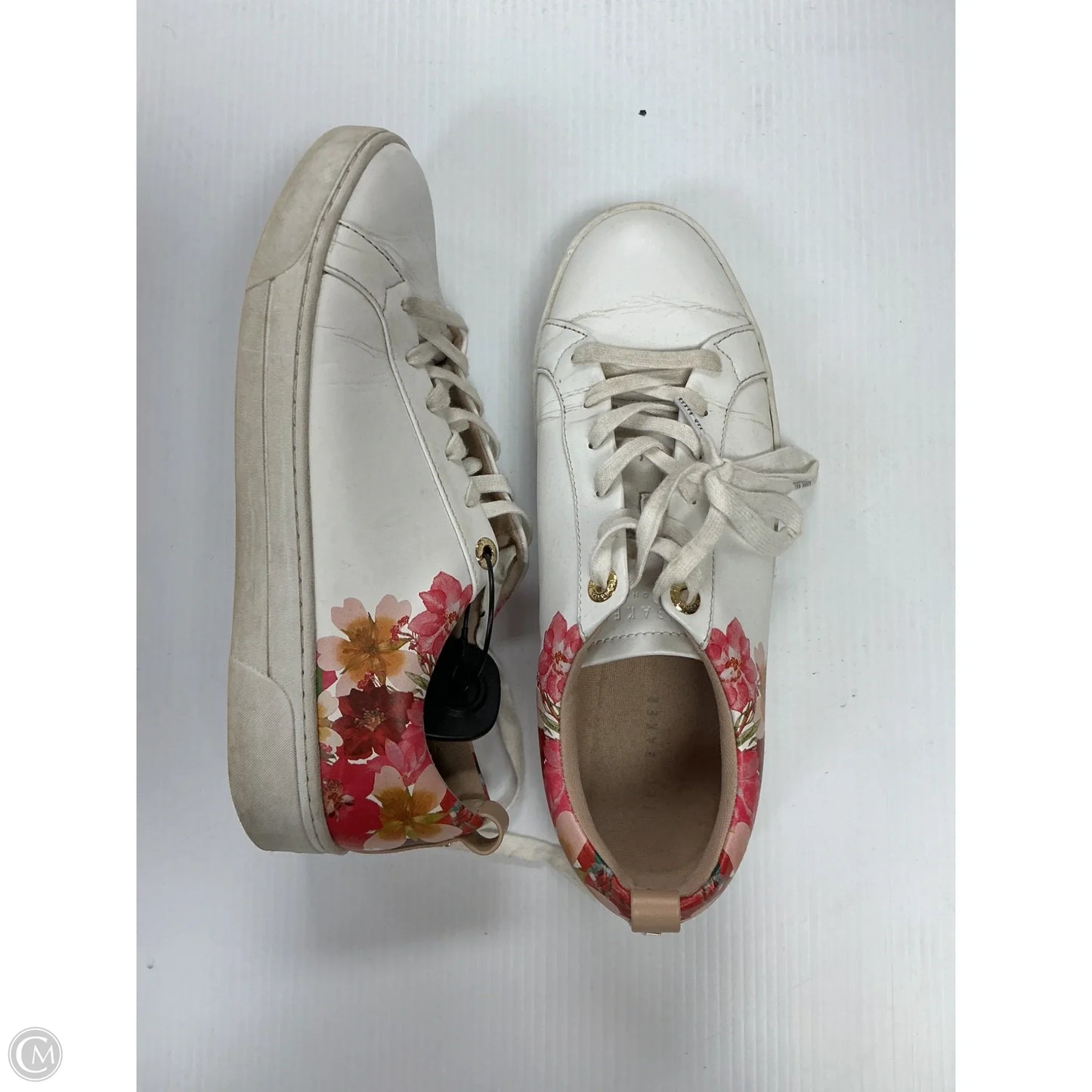 Shoes Sneakers By Ted Baker In Pink & White, Size: 8.5