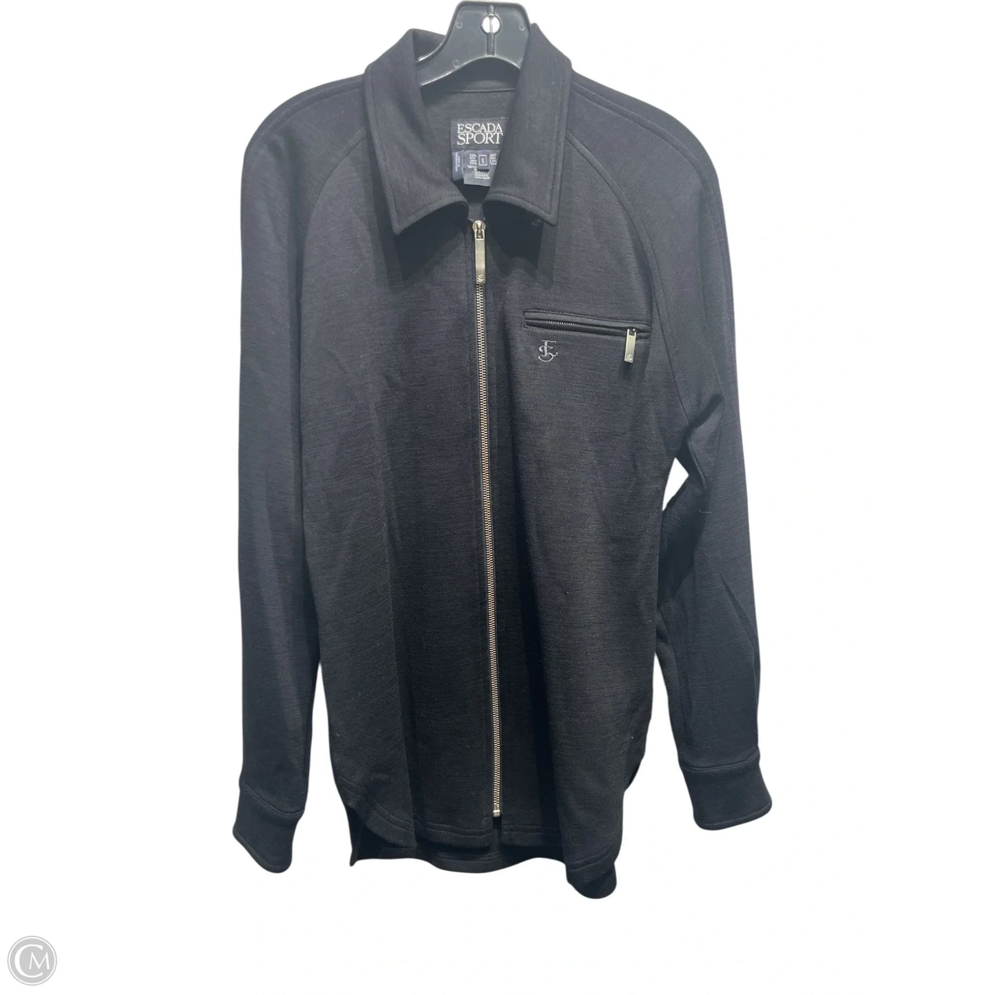 Jacket Designer By Escada In Black, Size: S
