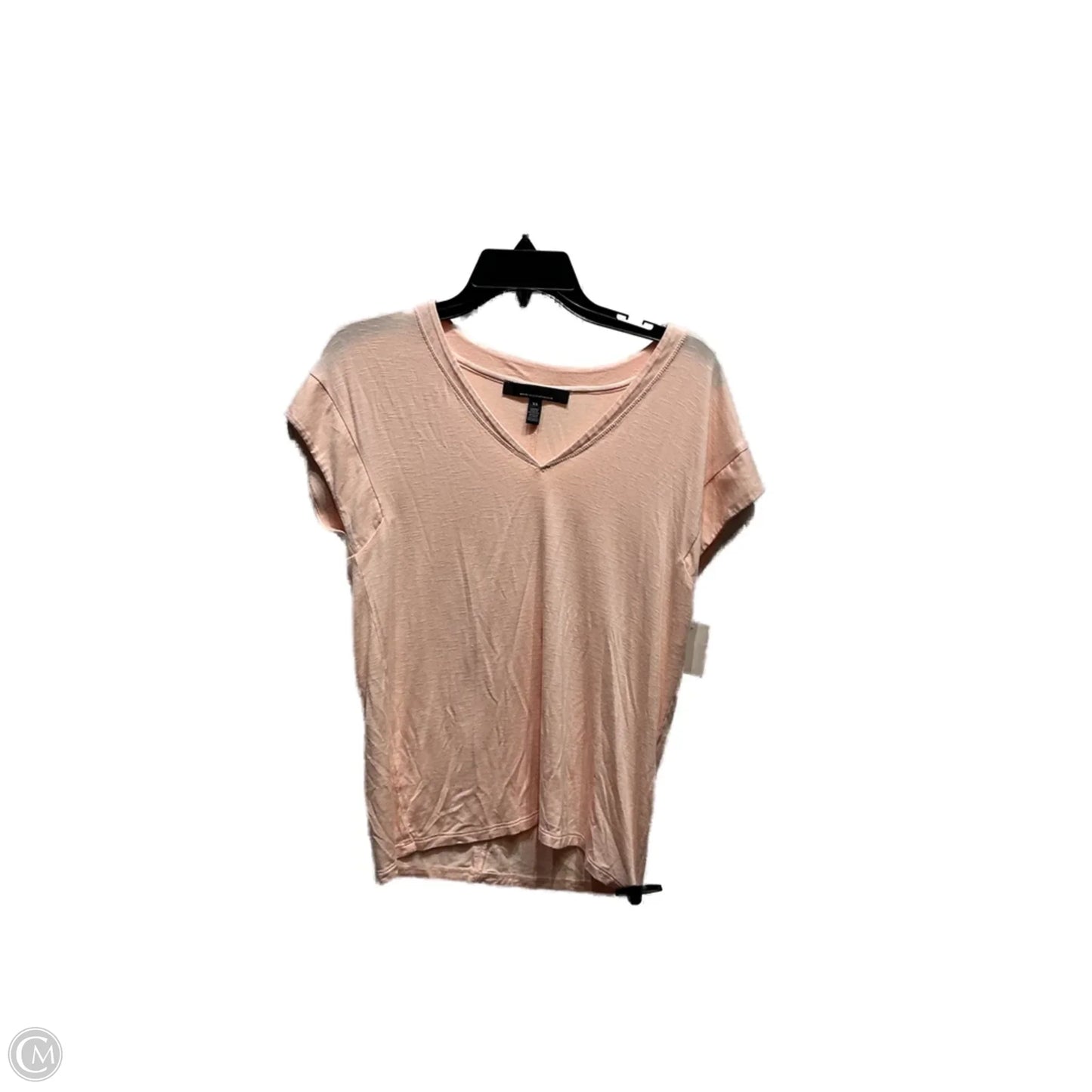 Top Short Sleeve By White House Black Market In Peach, Size: Xs