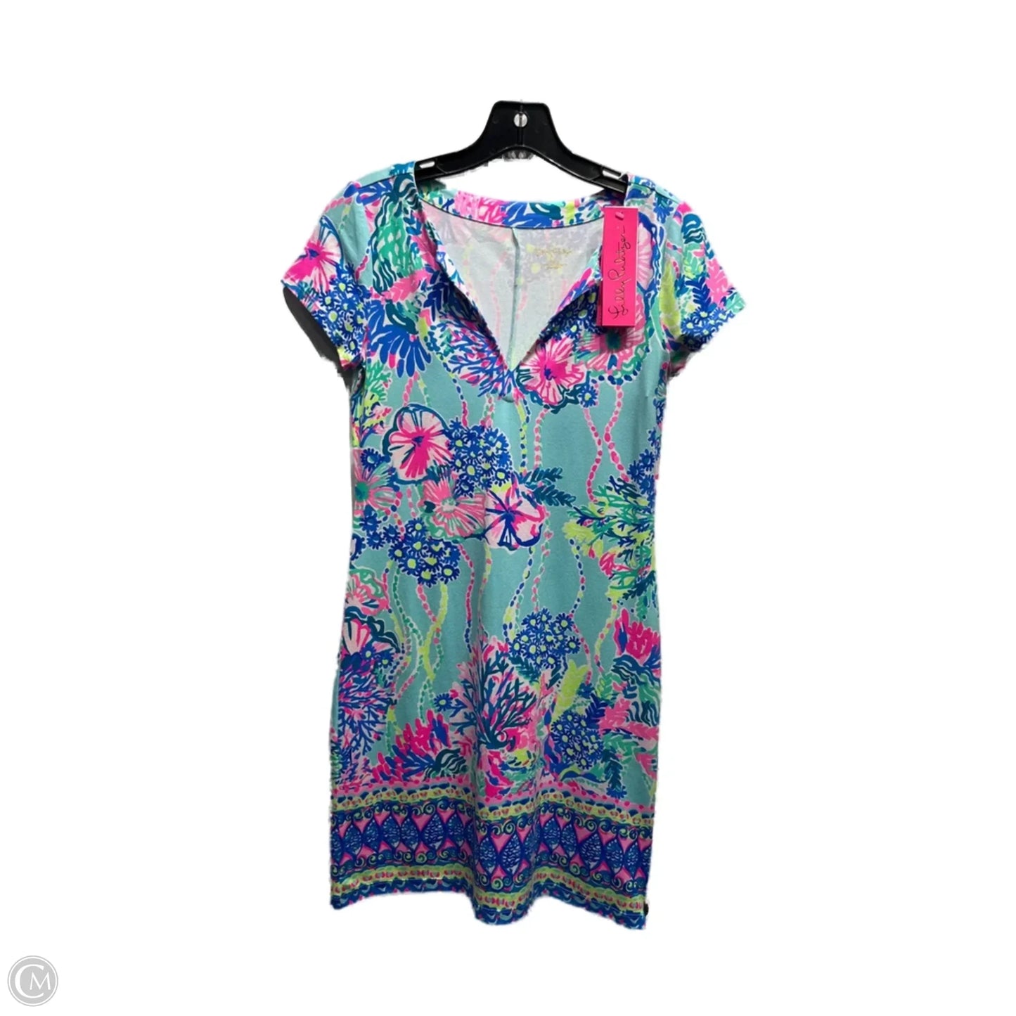 Dress Designer By Lilly Pulitzer In Green & Pink, Size: Xxs