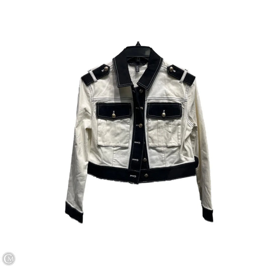 Jacket Denim By White House Black Market In Black & White, Size: 6
