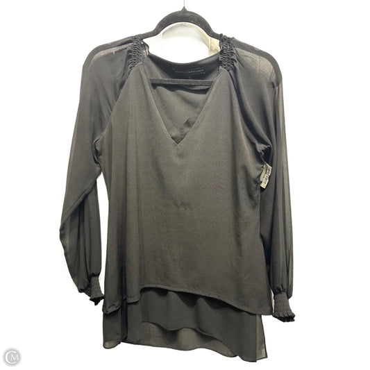 Top Long Sleeve By White House Black Market In Black, Size: S