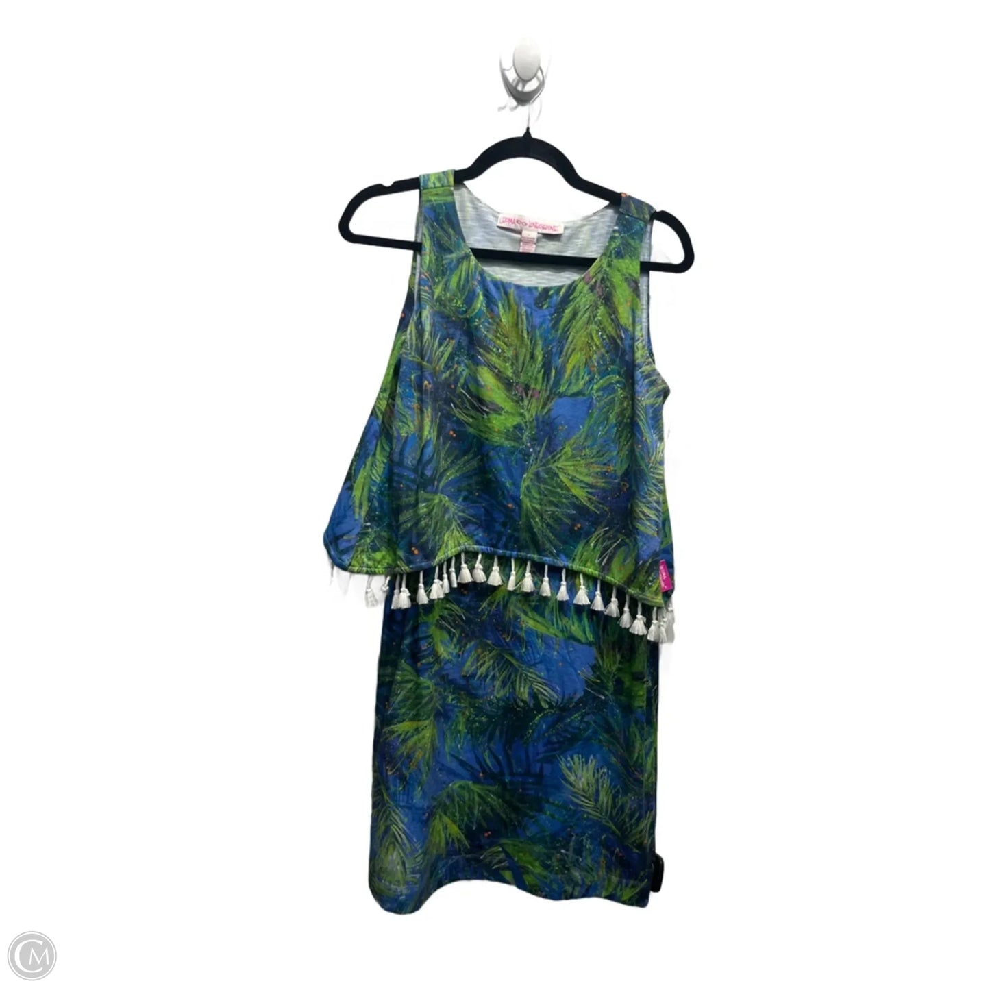 Dress Casual Short By Leoma Lovegrove In Blue & Green, Size: S