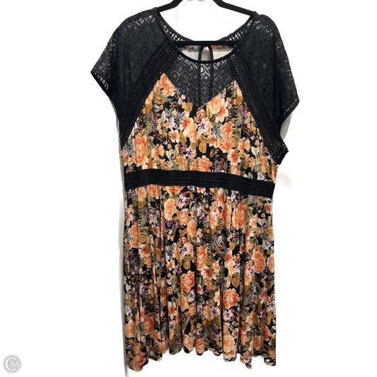 Dress Casual Short By Torrid In Black & Orange, Size: 3x