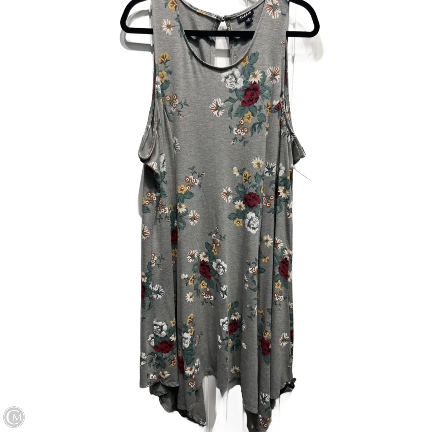 Dress Casual Midi By Torrid In Grey & Red, Size: 3x