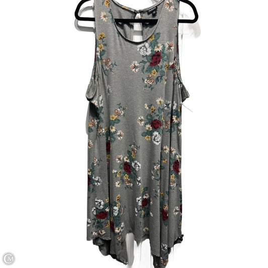 Dress Casual Midi By Torrid In Grey & Red, Size: 3x