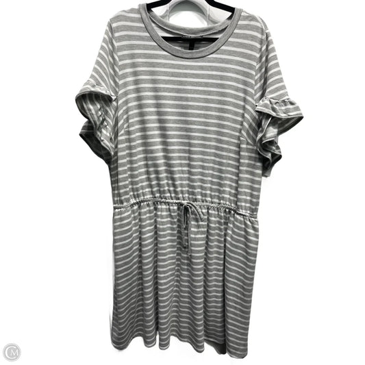 Dress Casual Short By Lane Bryant In Grey & White, Size: 22