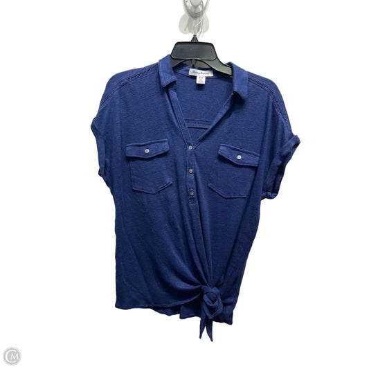 Top Short Sleeve By Tommy Bahama In Navy, Size: M