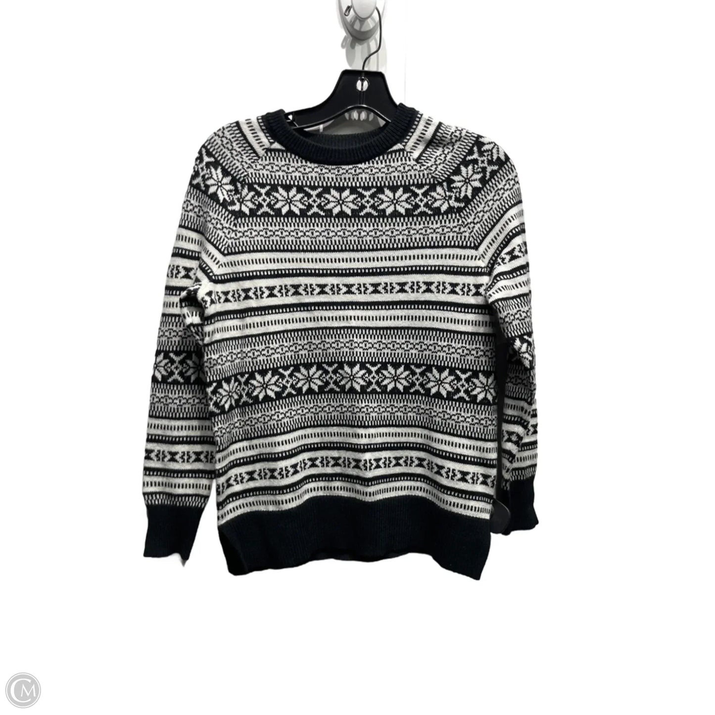 Sweater By Old Navy In Black & White, Size: Xsp