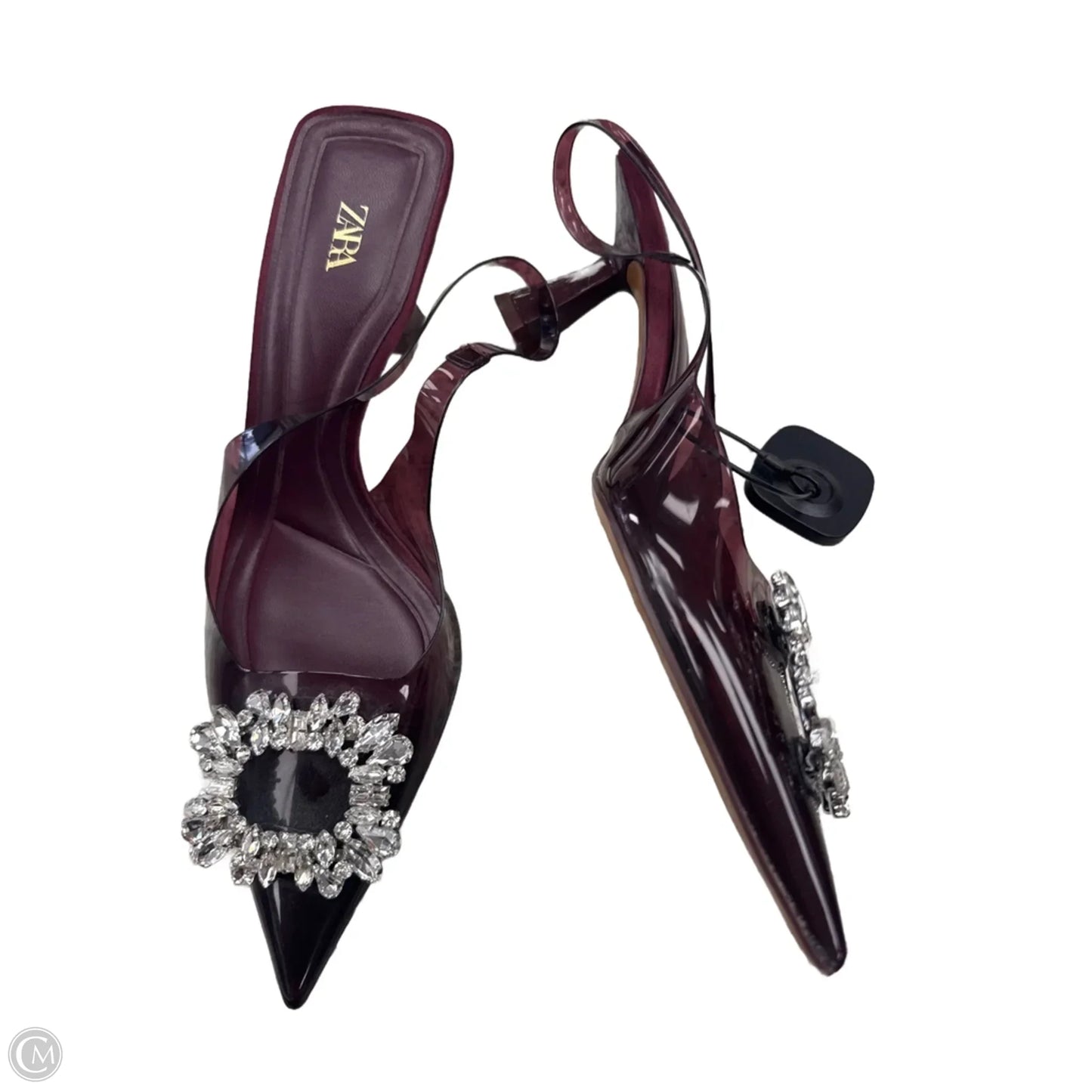 Shoes Heels Kitten By Zara In Maroon, Size: 7