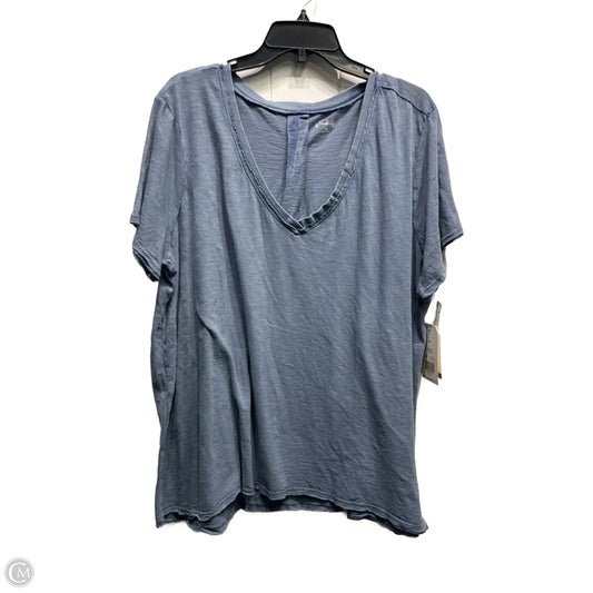 Top Short Sleeve Basic By Wonderly In Blue, Size: 2x