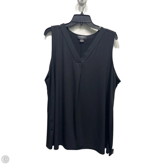 Top Sleeveless By Liz Claiborne In Black, Size: 1x