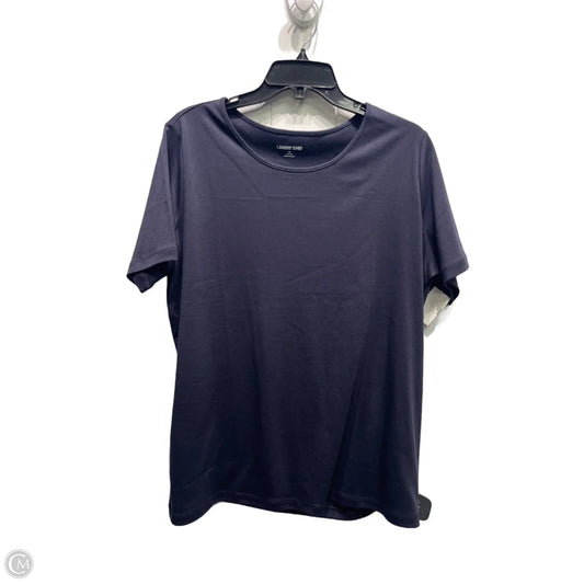 Top Short Sleeve By Lands End In Navy, Size: 1x