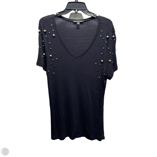 Top Short Sleeve By Inc In Black & White, Size: Xl