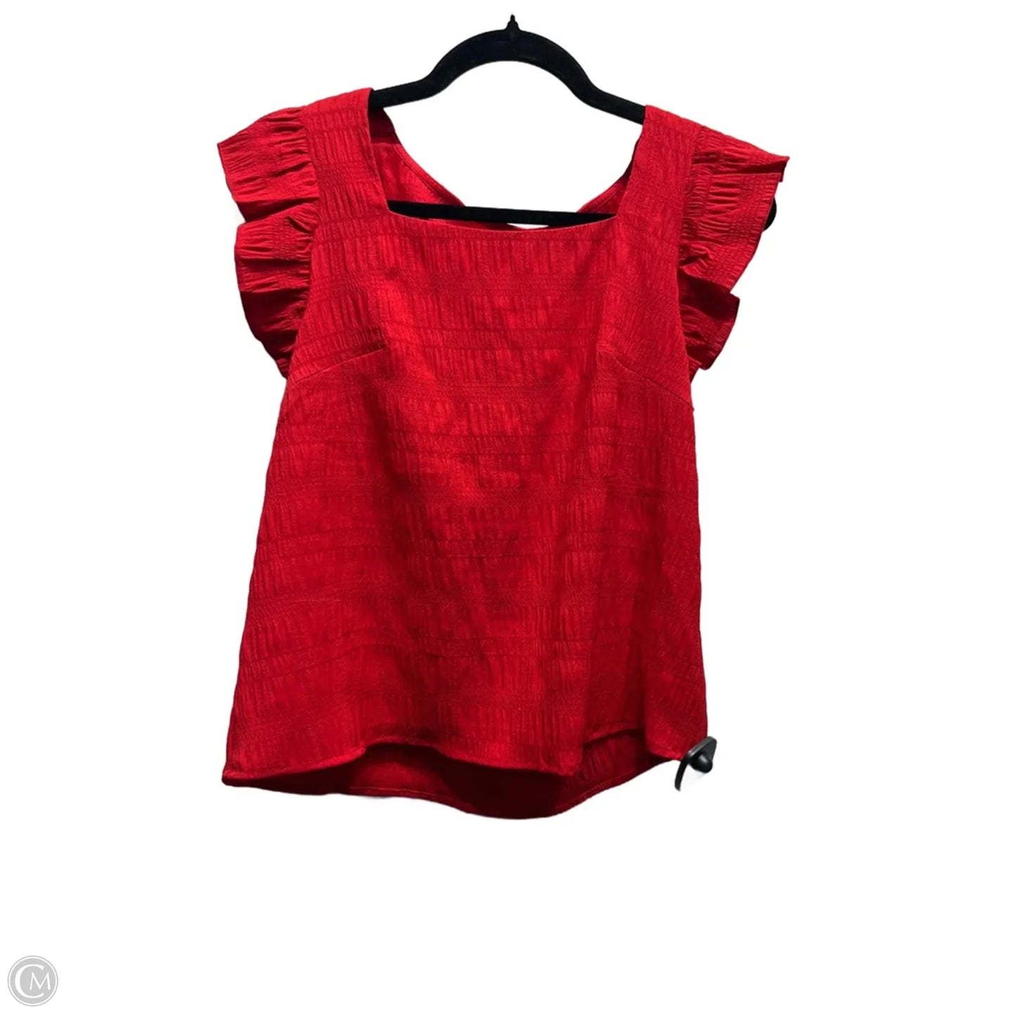 Top Short Sleeve By Shein In Red, Size: S