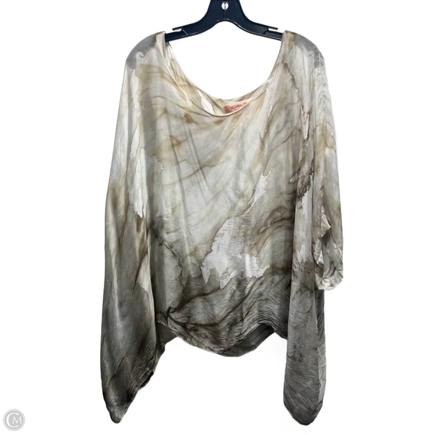 Blouse Short Sleeve By M Made In Italy In Cream, Size: M