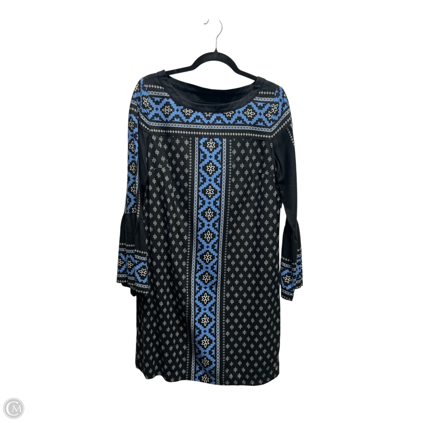 Dress Casual Midi By Loft In Black & Blue, Size: M