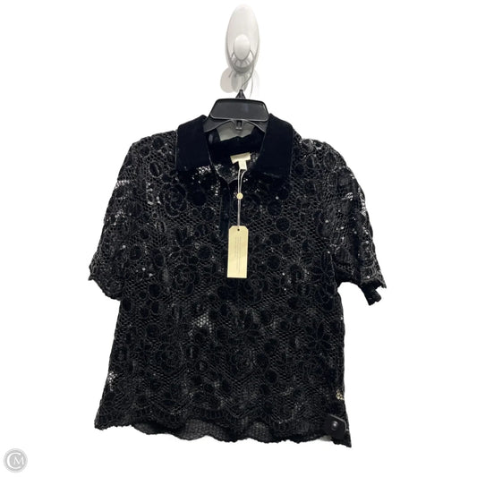 Top Short Sleeve By GREIGE In Black, Size: Xl