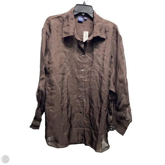 Top Long Sleeve By Gap In Brown, Size: Xl