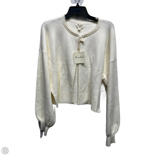 Sweater Cardigan By Marled In Ivory, Size: Xl