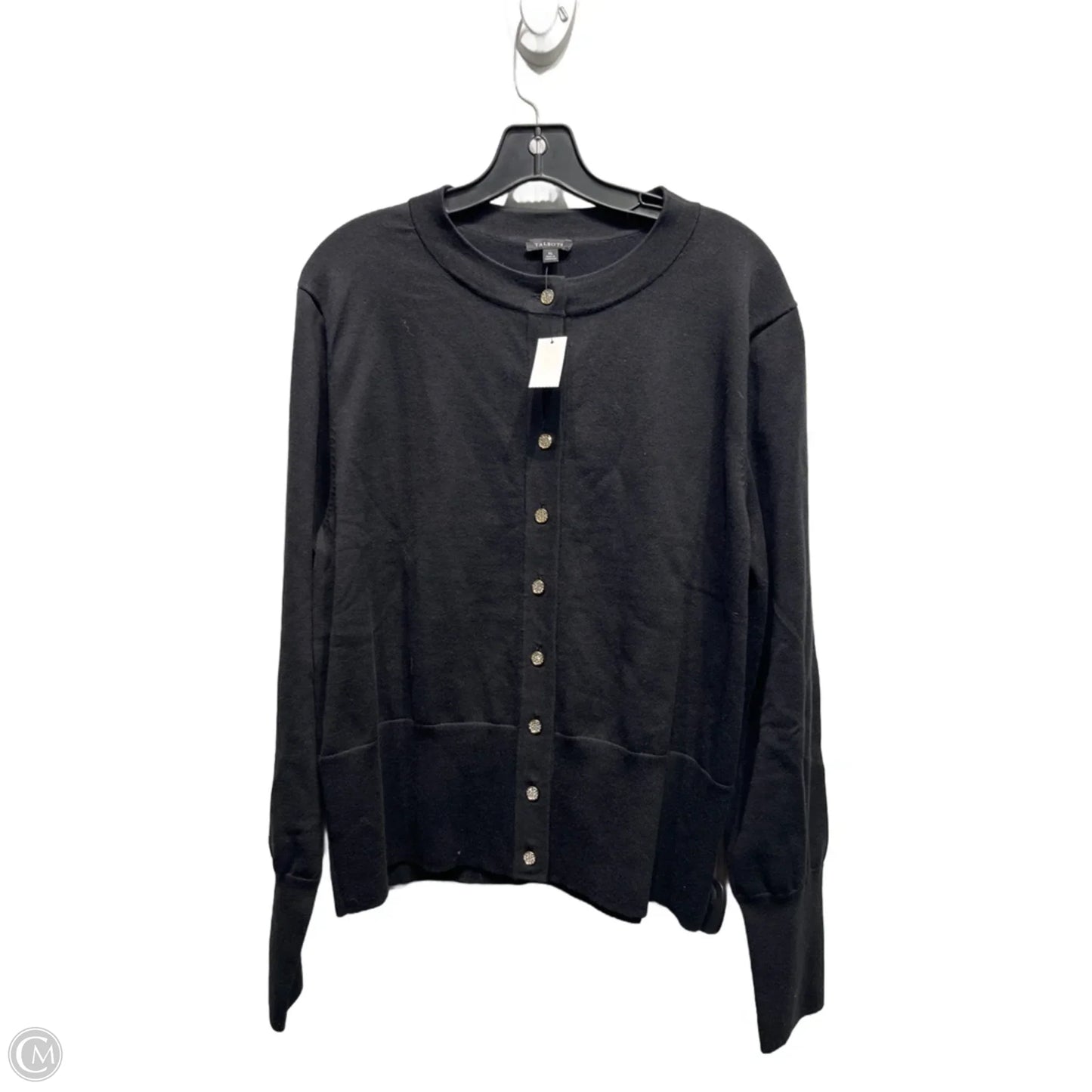 Sweater Cardigan By Talbots In Black, Size: Xl
