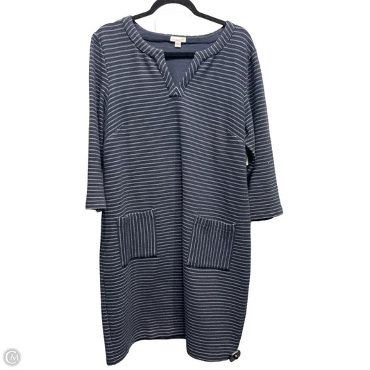 Dress Casual Midi By J. Jill In Navy, Size: L