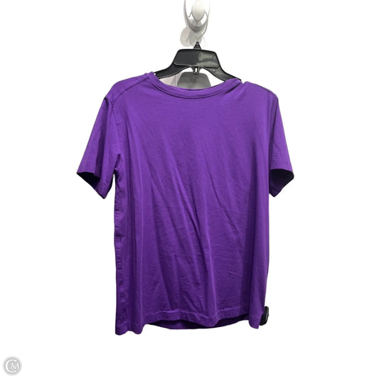 Athletic Top Short Sleeve By Lululemon In Purple, Size: 8