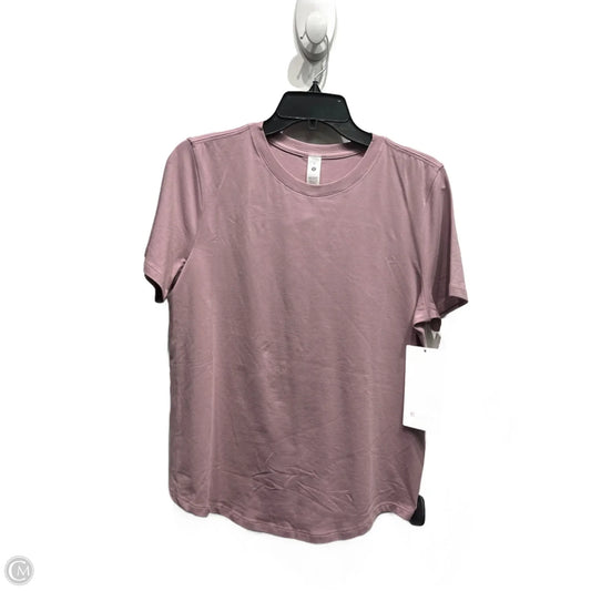 Athletic Top Short Sleeve By Lululemon In Mauve, Size: 8