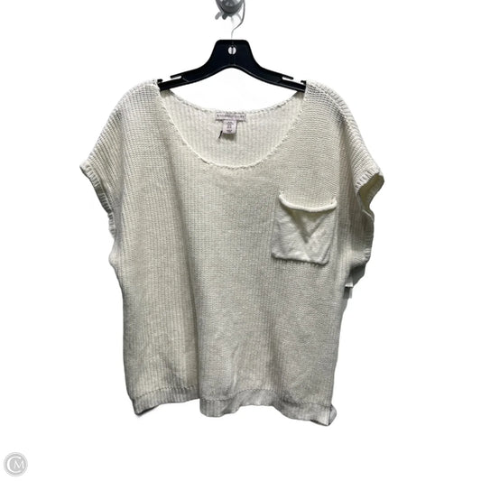 Sweater Short Sleeve By Sincerely Jules In Cream, Size: Xl
