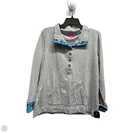 Top Long Sleeve Designer By Lilly Pulitzer In Grey, Size: Xl
