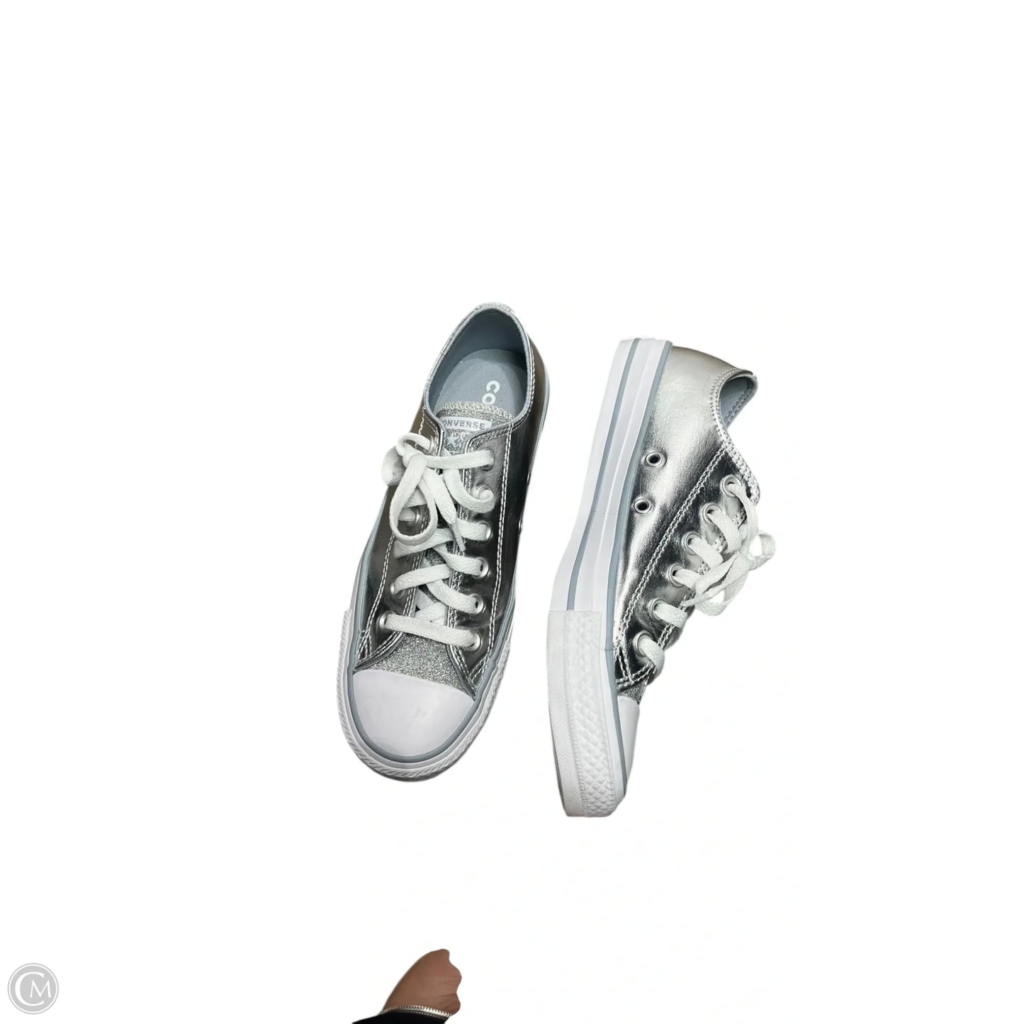 Shoes Sneakers By Converse In Silver, Size: 6.5